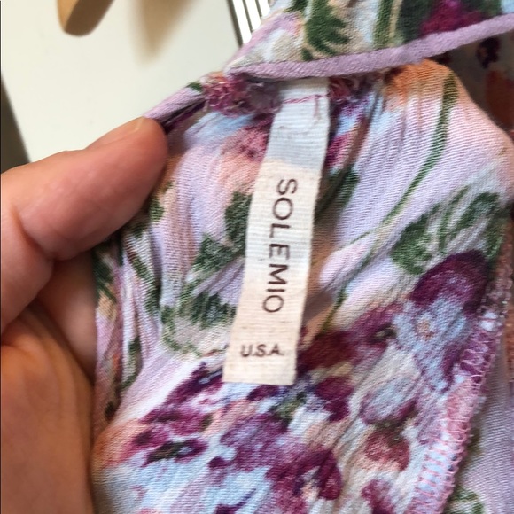 Solemio Lilac Floral Romper - Picture 6 of 7